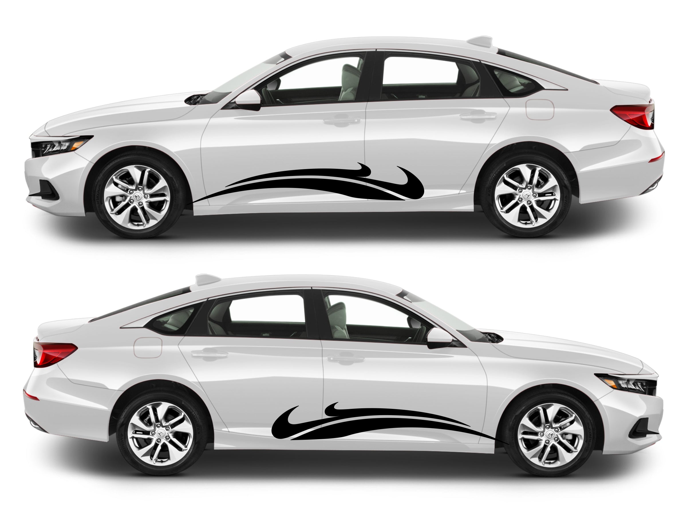 Car Rocker Panel Decals Rocker Panel Livery Self Healing Vinyl Side Graphics #014 fits All 4 D ...