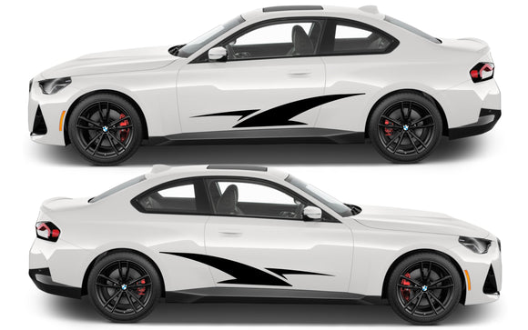 Rocker Panel Livery Self Healing Vinyl Side Graphics #015 fits All 2 Door Cars