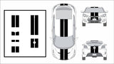 Dual 10" Racing Stripes Self Healing Vinyl fits Hyundai Veloster 2011 to 2020