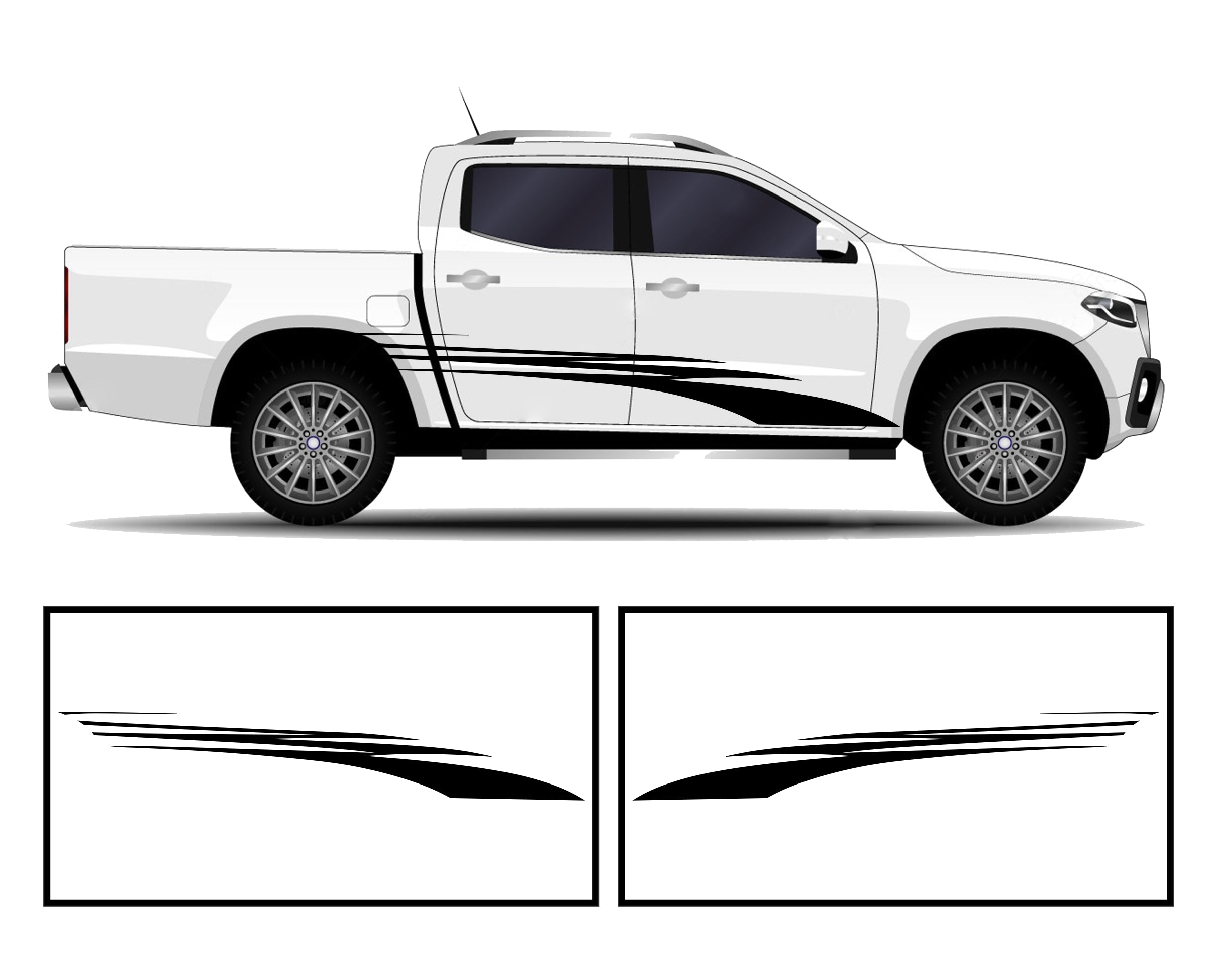 Rocker Panel Livery Self Healing Vinyl Side Graphics #012 fits All Trucks 4 x4 Suvs