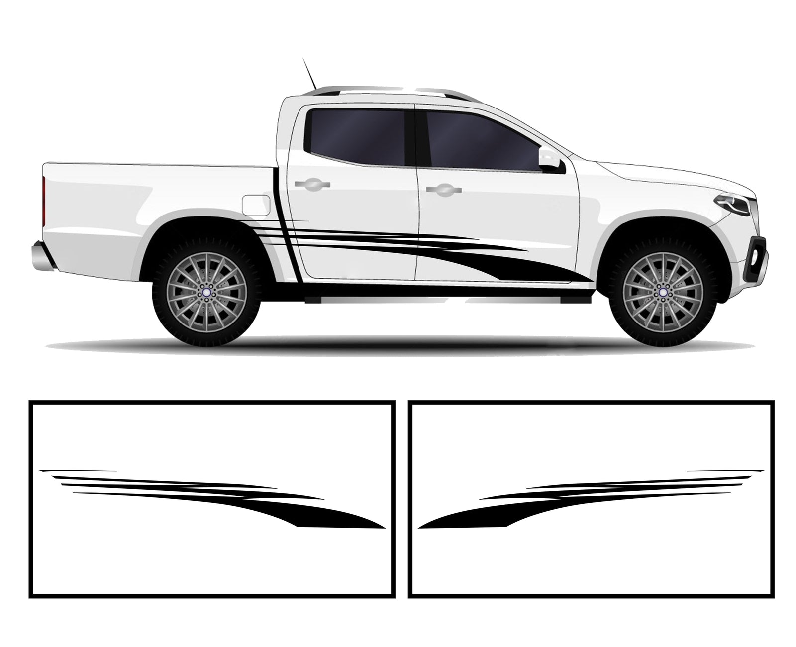 Rocker Panel Livery Self Healing Vinyl Side Graphics #012 fits All Trucks 4 x4 Suvs