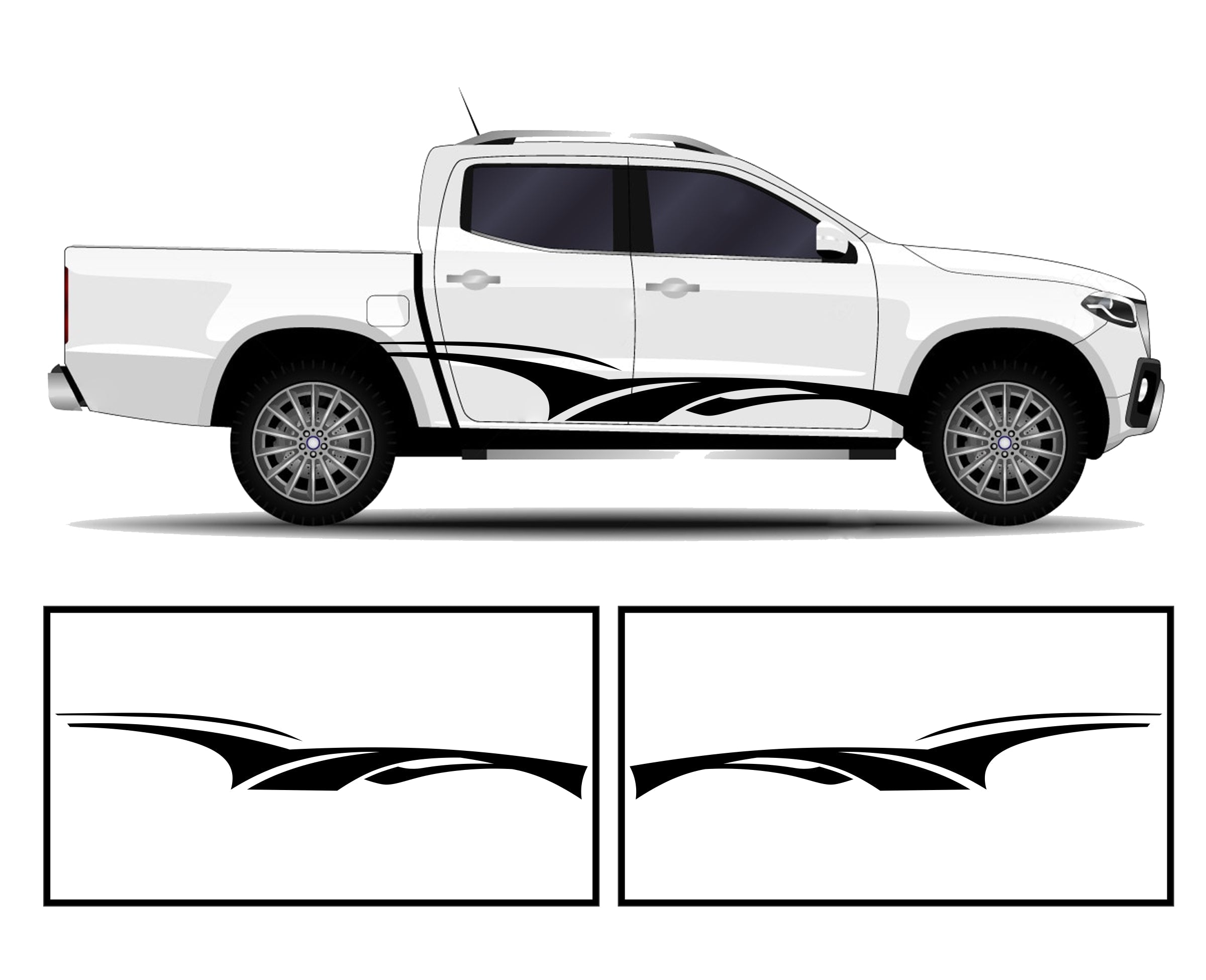 Rocker Panel Livery Self Healing Vinyl Side Graphics #015 fits  Fits All 4 Door Cars