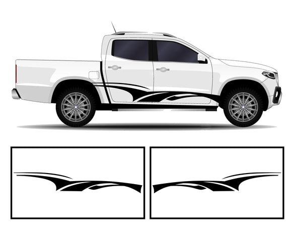 Rocker Panel Livery Self Healing Vinyl Graphics #015 fits  Fits All 4 Door Cars