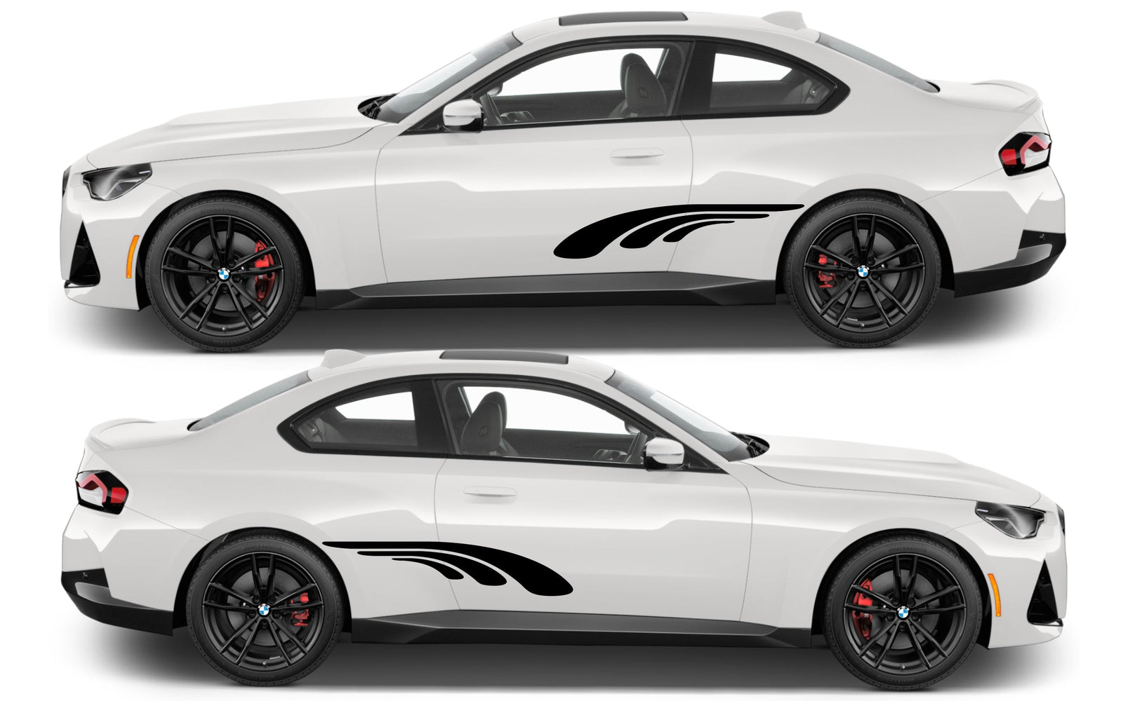 Rocker Panel Livery Self Healing Vinyl Side Graphics #009 fits All 2 Door Cars