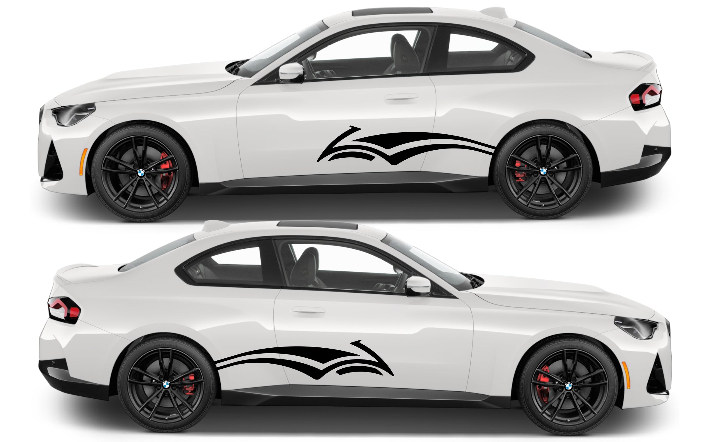 Rocker Panel Livery Self Healing Vinyl Side Graphics #013 fits All 2 Door Cars