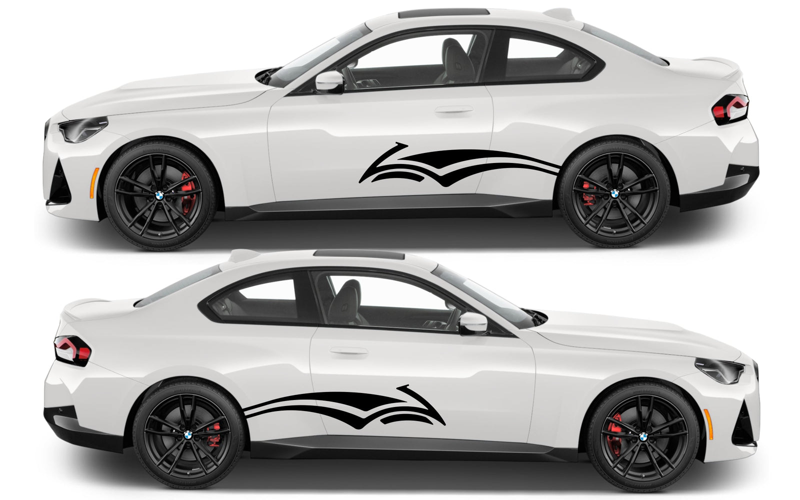 Rocker Panel Livery Self Healing Vinyl Side Graphics #013 fits All 2 Door Cars