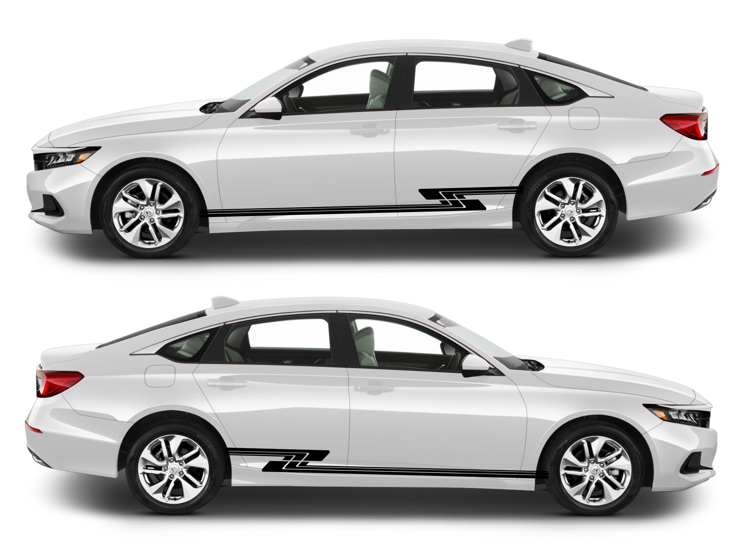 Rocker Panel Livery Self Healing Vinyl Side Graphics #005 fits All 4 Door Cars