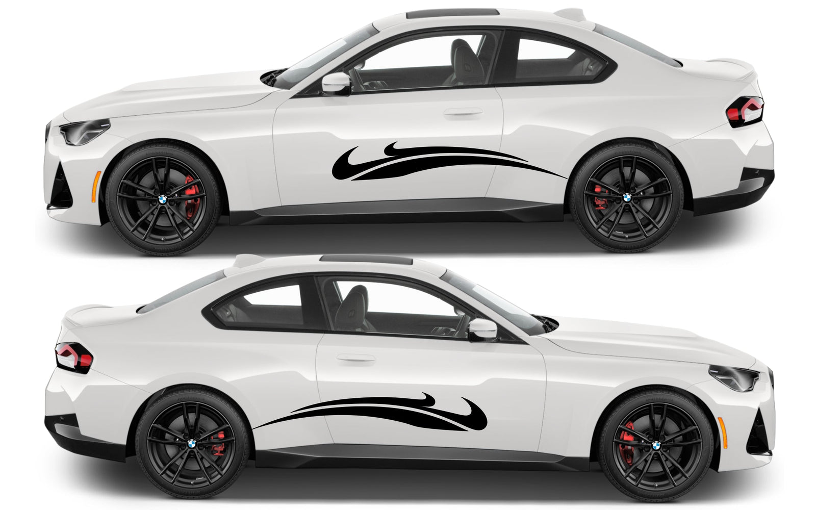 Rocker Panel Livery Self Healing Vinyl Side Graphics #005 fits All 2 Door Cars