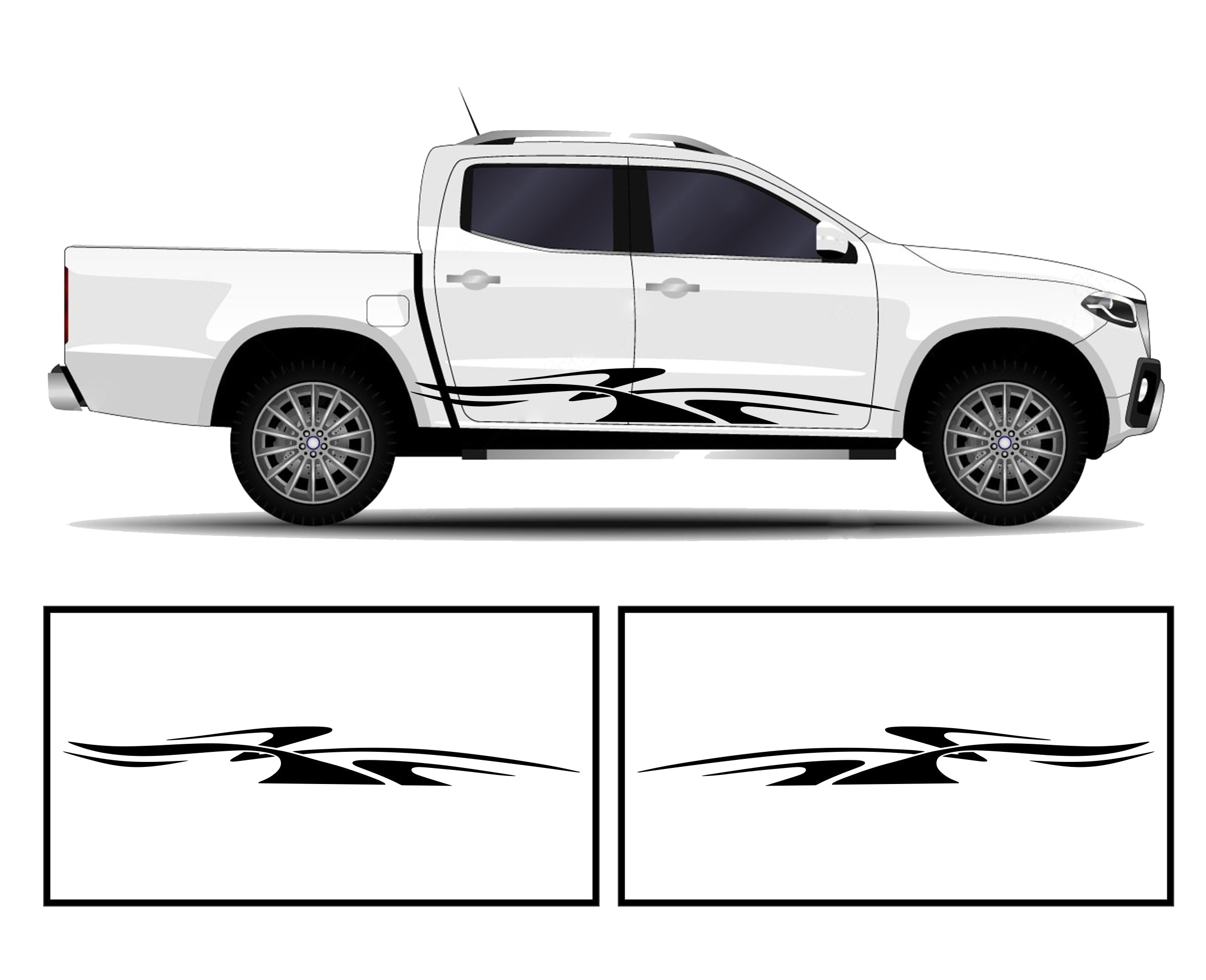 Rocker Panel Livery Self Healing Vinyl Side Graphics #003 fits All Trucks 4 x4 Suvs