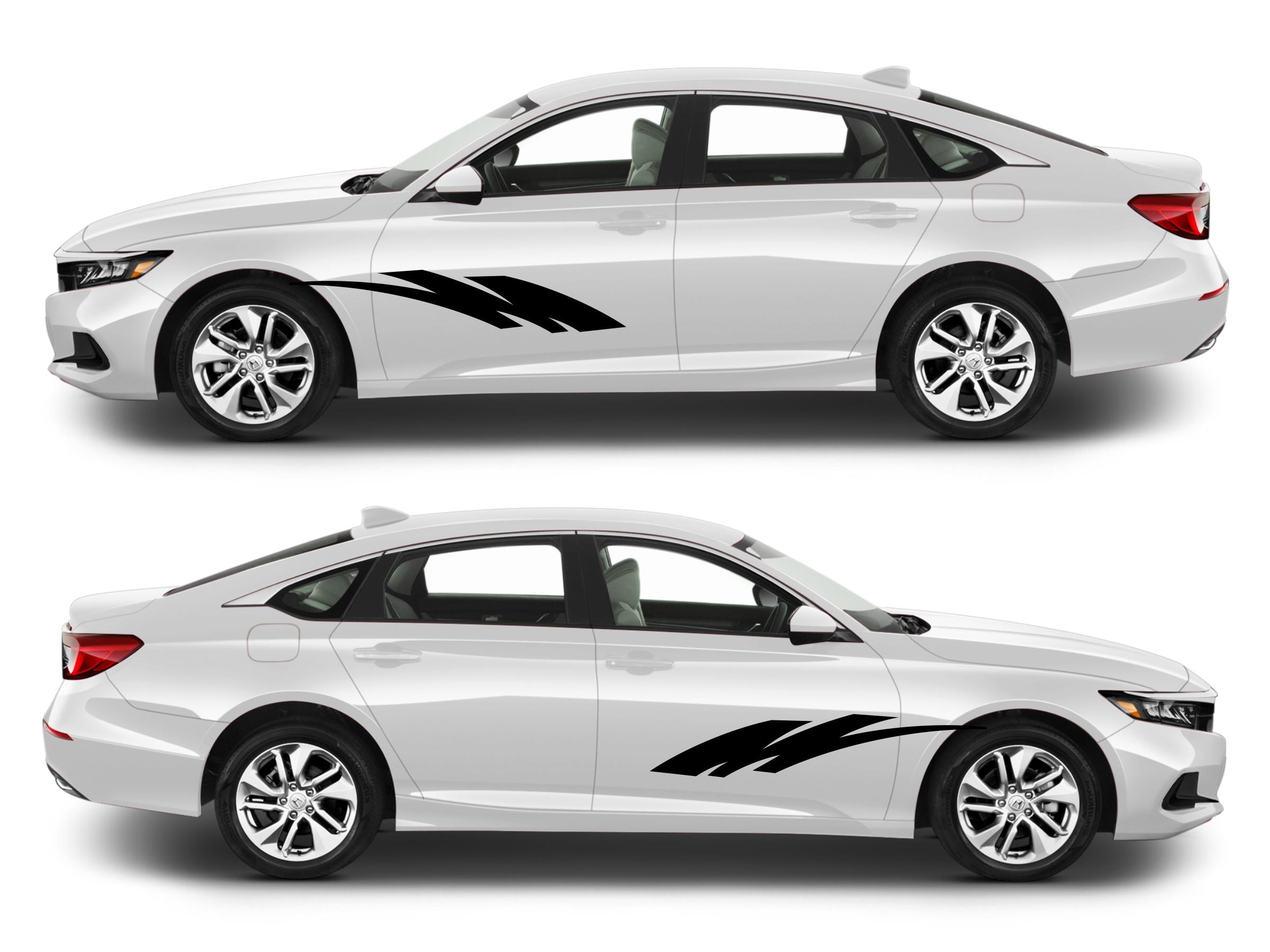 Rocker Panel Livery Self Healing Vinyl Side Graphics #001 fits All 4 Door Cars