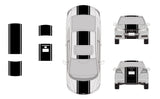 20" Racing Stripes w/pins Self Healing Vinyl fits Honda Civic Coup 2012 to 2015