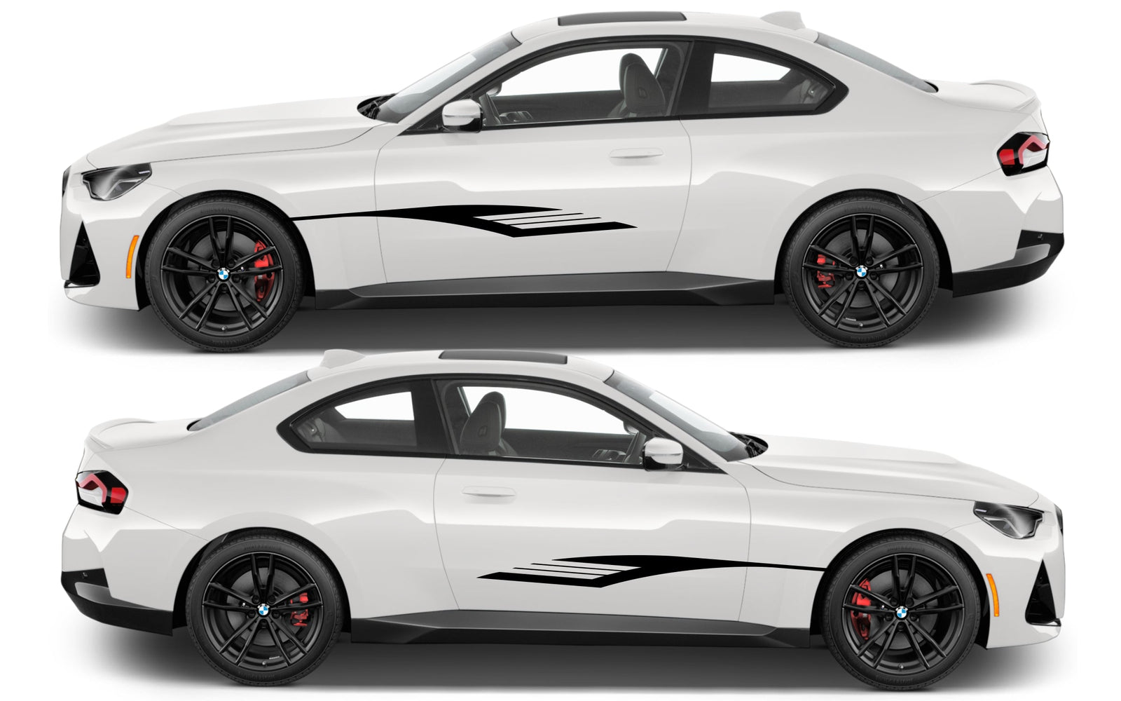 Rocker Panel Livery Self Healing Vinyl Side Graphics #006 fits All 2 Door Cars
