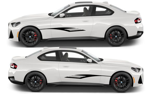 Rocker Panel Livery Self Healing Vinyl Side Graphics #006 fits All 2 Door Cars