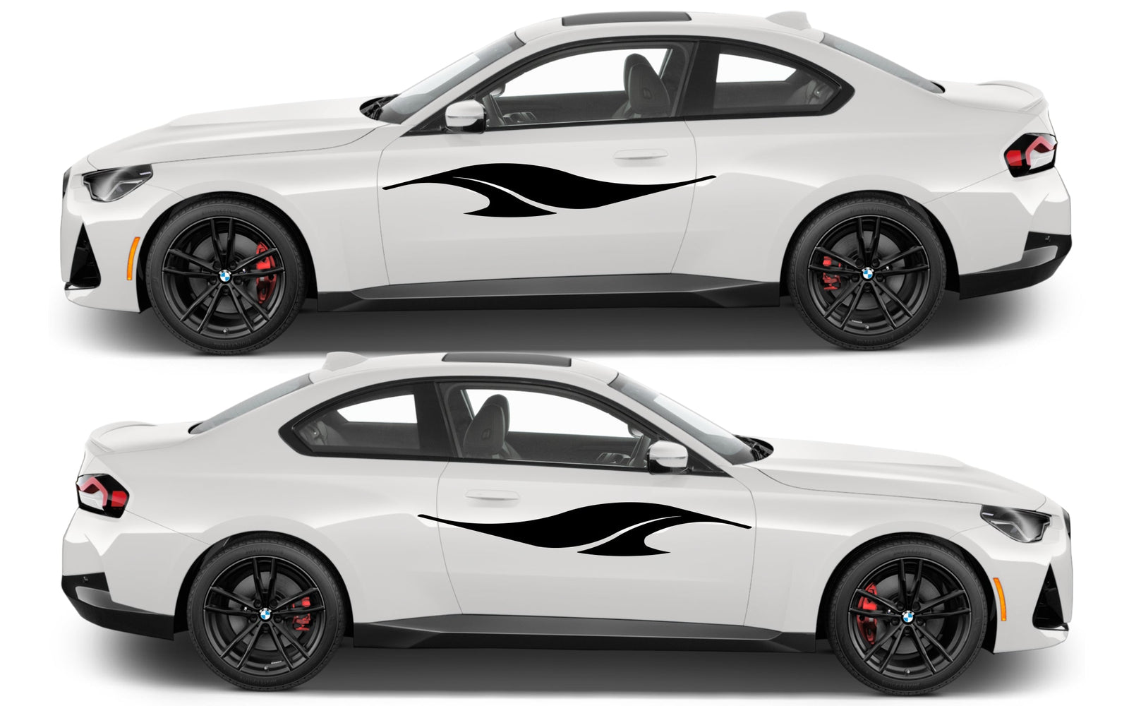 Rocker Panel Livery Self Healing Vinyl Side Graphics #007 fits All 2 Door Cars