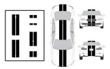 Dual 10" Racing Stripes w/pins Self Healing Vinyl fits BMW M5 2011 2016
