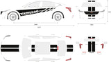 Dual 8" Racing Stripes Self Healing Vinyl fits Cadillac CT5 Sedan 2021+