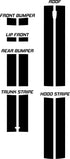 Dual 8" Racing Stripes Self Healing Vinyl fits Cadillac CT5 Sedan 2021+