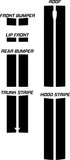 Dual 8" Racing Stripes Self Healing Vinyl fits Cadillac CT5 Sedan 2021+