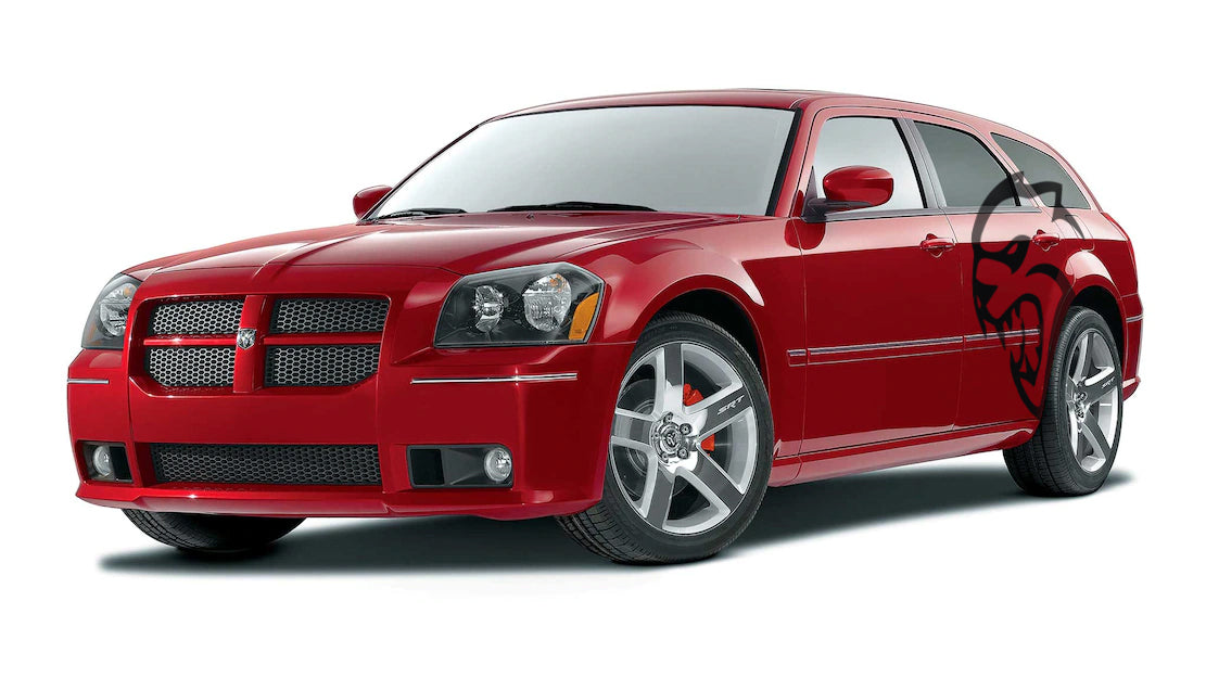 Hellcat Head Decal (Pair) 45" x 39" Self-Healing Vinyl Fits Dodge Magnum