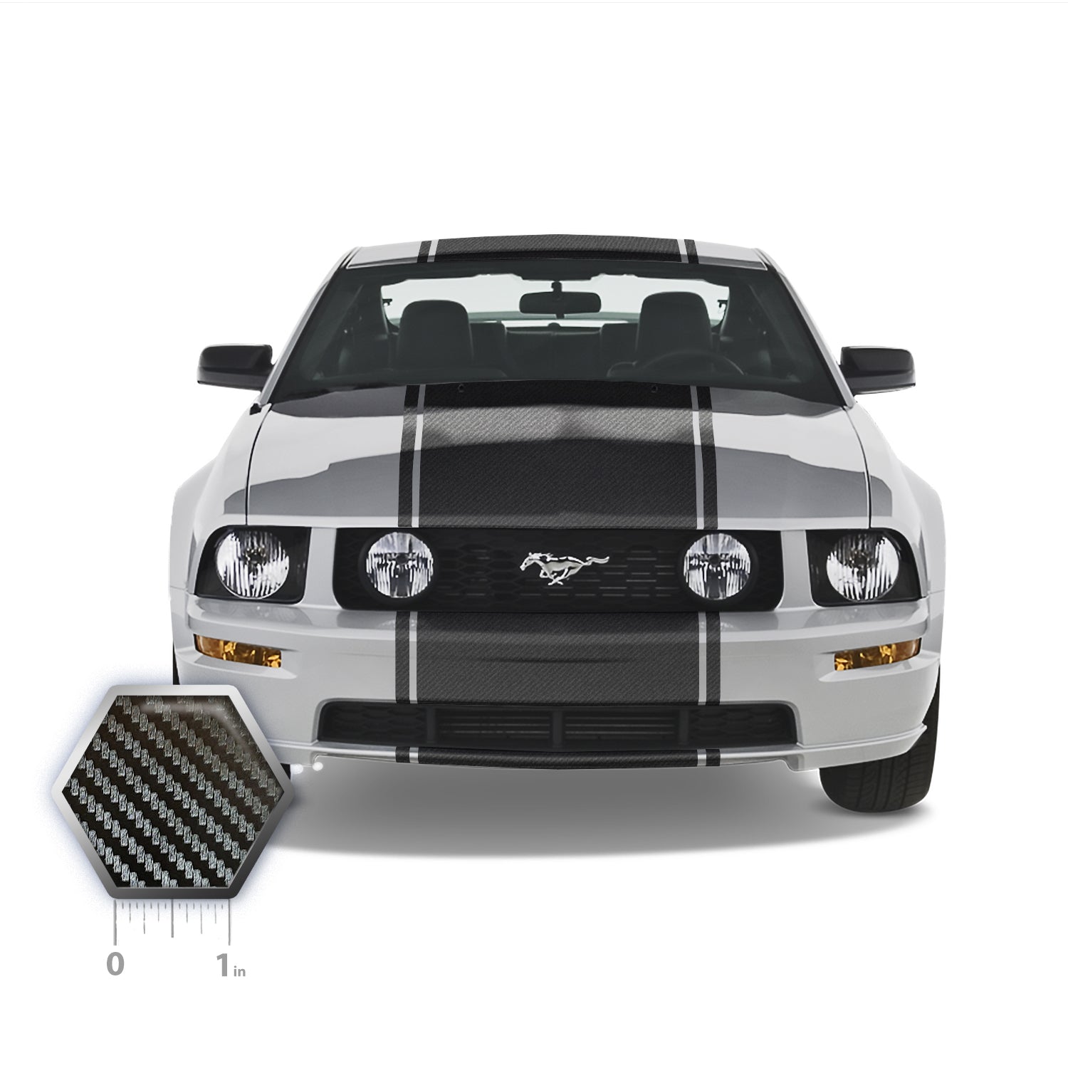 20" Racing Stripe w/pins Self Healing Vinyl fits Ford Mustang 2005 to 2009