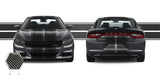 Dual 10" Racing Stripes with Pins Self Healing Vinyl fits Dodge Charger 2011 to 2022