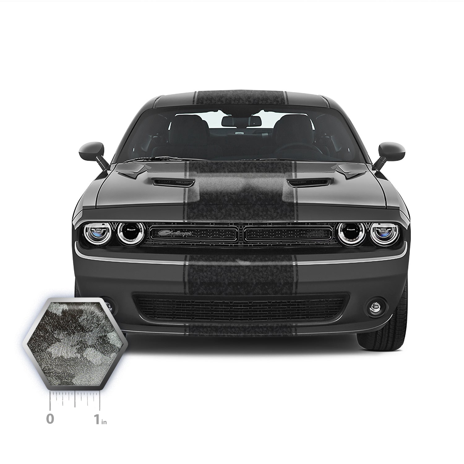 24" Racing Stripes w/pins Self Healing fits Dodge Challenger 2008 to 2022