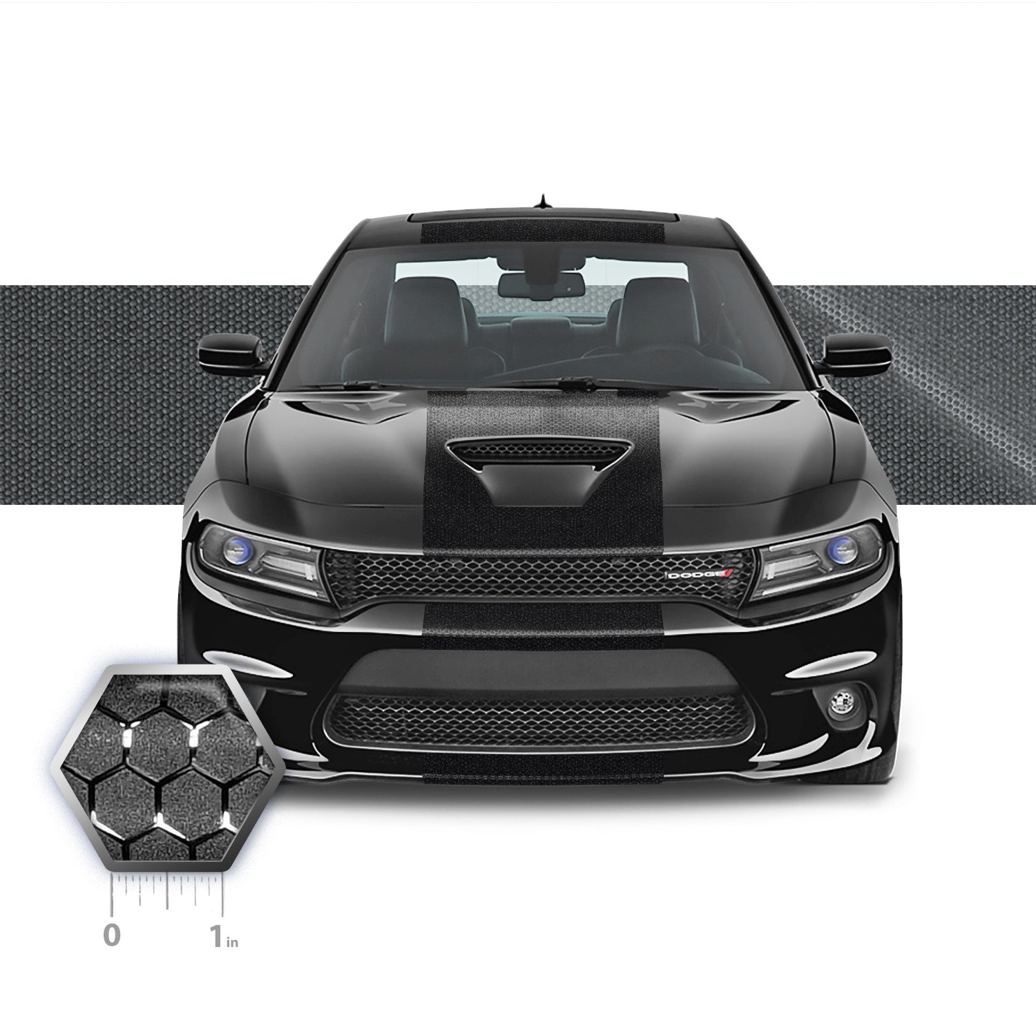 24" Racing Stripe Self Healing Vinyl fits Dodge SRT Charger 2011 to 2022