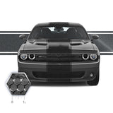 18" Racing Stripes w/pins Self Healing Vinyl fits Dodge Challenger 2008 to 2022