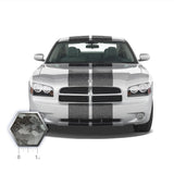 Dual 12" Racing Stripes Self Healing Vinyl fits Dodge Charger 2006 to 2010