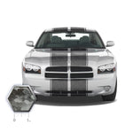 Dual 12" Racing Stripes with Pins Self Healing Vinyl fits Dodge Charger 2006-2010