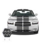 Dual 12" Racing Stripes with Pins Self Healing Vinyl fits Dodge Charger 2006-2010