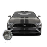 Dual 11" Racing Stripes Self Healing Vinyl fits Ford Mustang 2015 to 2023
