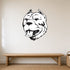 American Pit Bull Terrier silhouette wall decal shown in a pet-friendly entryway