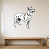 Australian Cattle Dog silhouette wall decal shown in a pet-friendly entryway