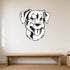 Austrian Pinscher silhouette wall decal shown in a pet-friendly entryway