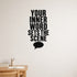Alternate room view of the Your Inner Word Sets the Scene removable vinyl wall decal.