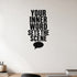 Your Inner Word Sets the Scene removable vinyl wall decal shown in a styled room.