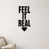 Alternate room view of the Feel It Real removable vinyl wall decal.