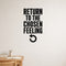 Return to the Chosen Feeling removable vinyl wall decal shown in a styled room.