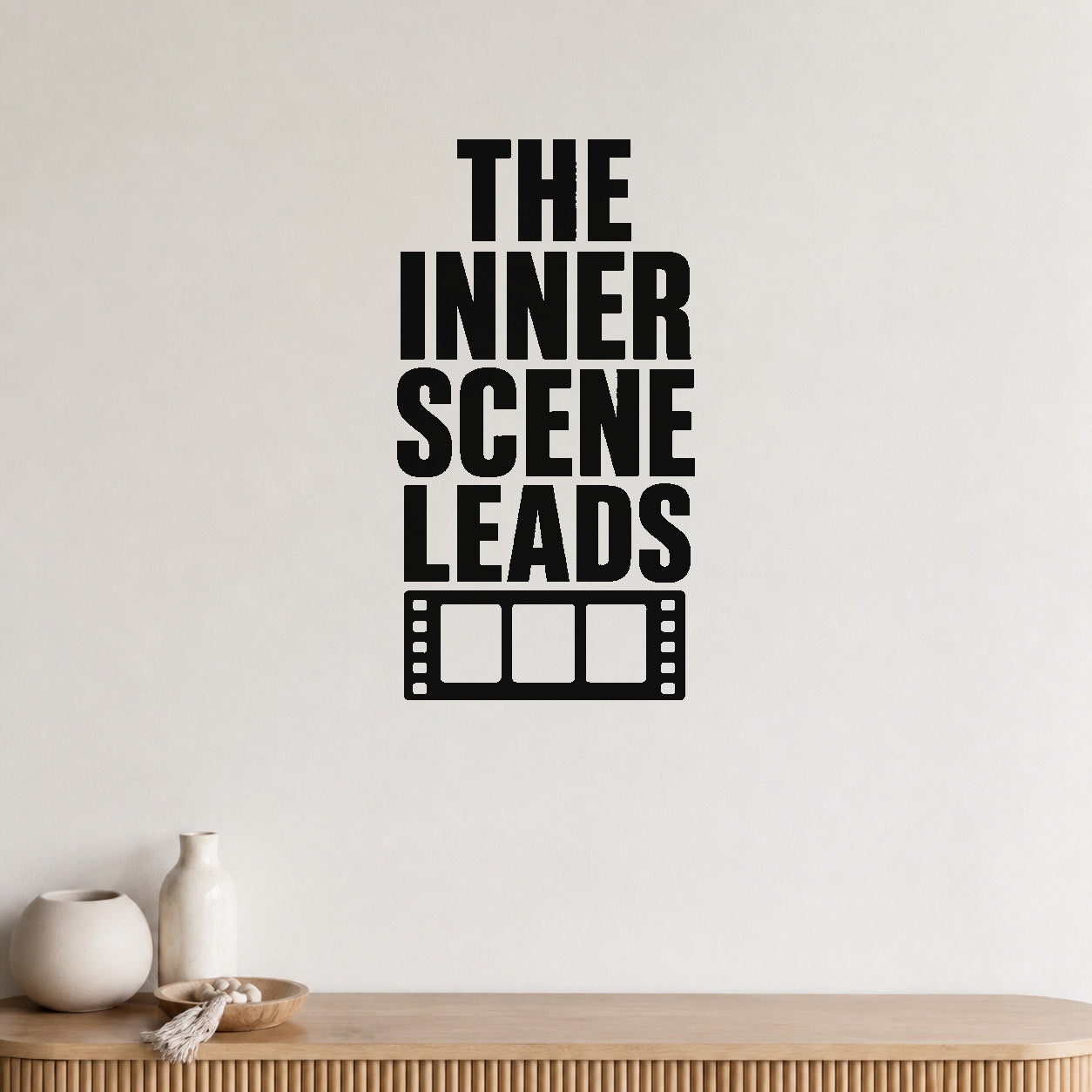 Alternate room view of the The Inner Scene Leads removable vinyl wall decal.