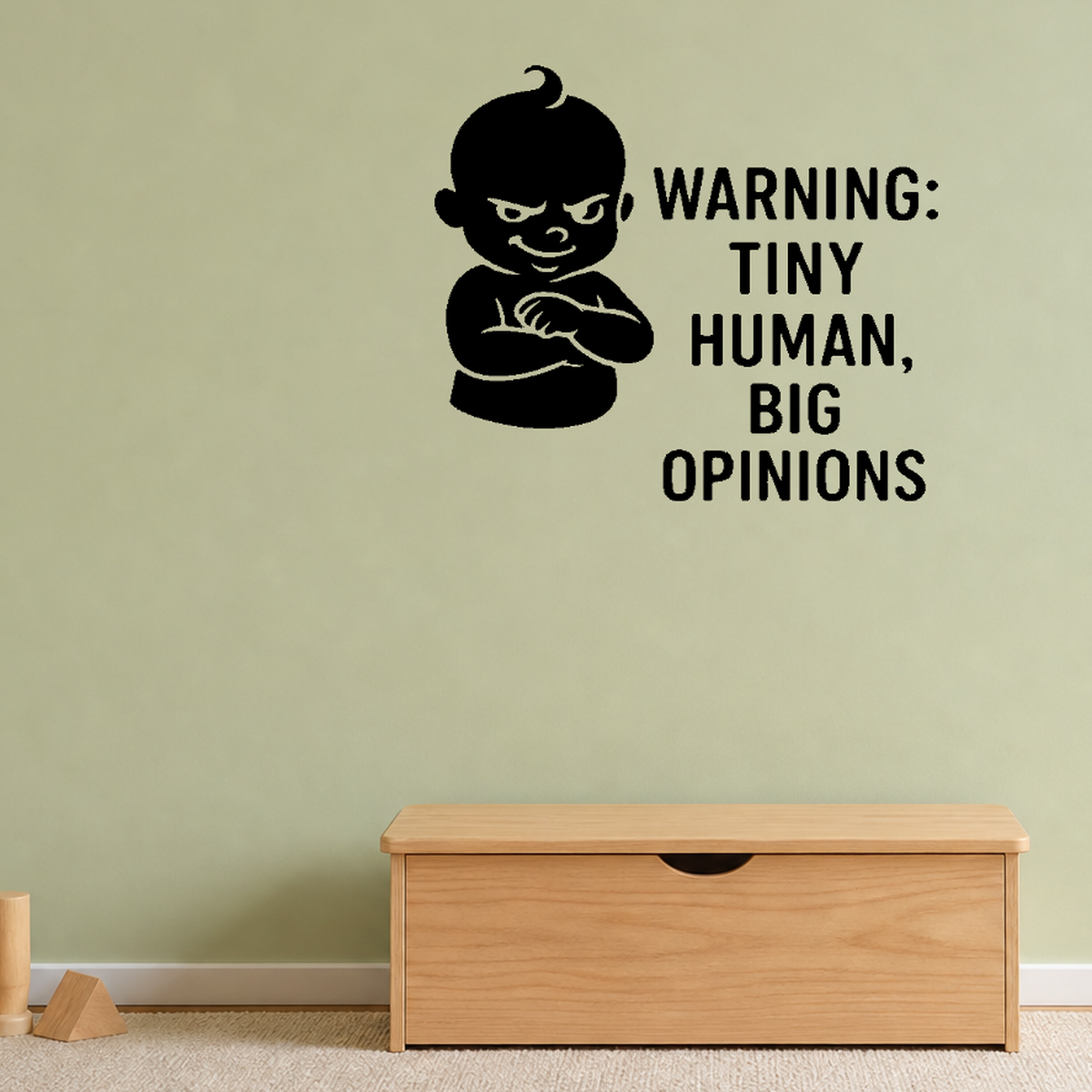 Nap Time Is My Happy Hour - Funny Baby Room Wall Decal Vinyl Sticker Removable shown as a removable vinyl wall decal in a second room setting