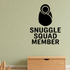 Snuggle Squad Member - Baby Blanket Wall Decal Vinyl Sticker Removable shown as a removable vinyl wall decal in a category-appropriate room