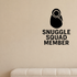 Snuggle Squad Member - Baby Blanket Wall Decal Vinyl Sticker Removable shown as a removable vinyl wall decal in a second room setting