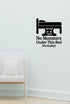 No Monsters Under This Bed (Probably) wall decal shown in a second baby room setting