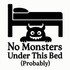 No Monsters Under This Bed (Probably) - Removable Vinyl Wall Decal Sticker