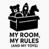 My Room, My Rules (and My Toys) - Removable Vinyl Wall Decal Sticker