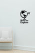 Born to Explore wall decal shown in a second baby room setting