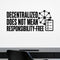 Decentralized Does Not Mean Responsibility-free removable vinyl wall decal shown in a styled room.