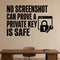 No Screenshot Can Prove a Private Key Is Safe removable vinyl wall decal shown in a styled room.