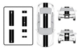 Dual 8" Racing Stripes w/pins Self Healing Vinyl fits BMW M3 2007 to 2013